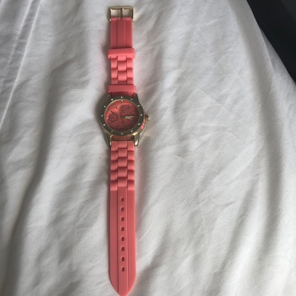 Charming Charlie pink and gold watch